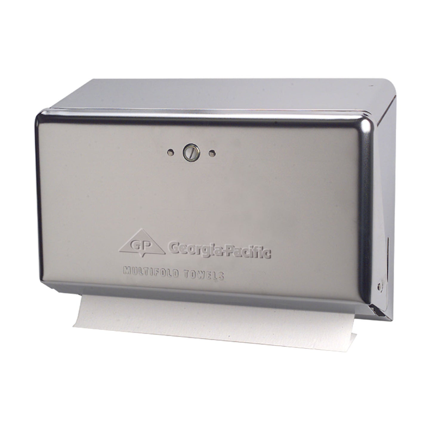 Chrome Multifold Space Saver Towel Dispenser, 4¼"W x 11.63"D x 8½"H, 1/cs <img align="middle" src="/images/MOQ.png" border="0" title="MOQ"> (CS=EA) (Vendor MOQ 10 CS - Must buy in multiples of 10)