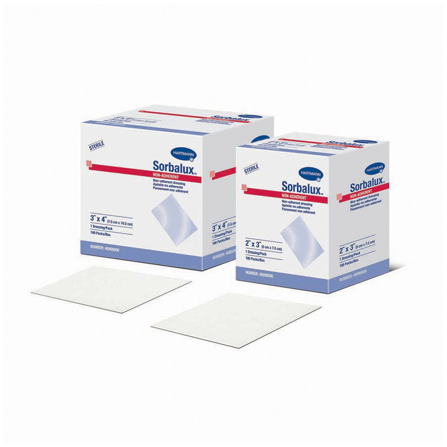 Dressing, Non-Adherent, Latex Free , Sterile, 3" x 8", 50/bx, 12 bx/cs (LF)