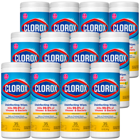 Clorox® Disinfecting Wipes, Bleach Free Cleaning Wipes, Crisp Lemon™, 35 ct, 12/cs