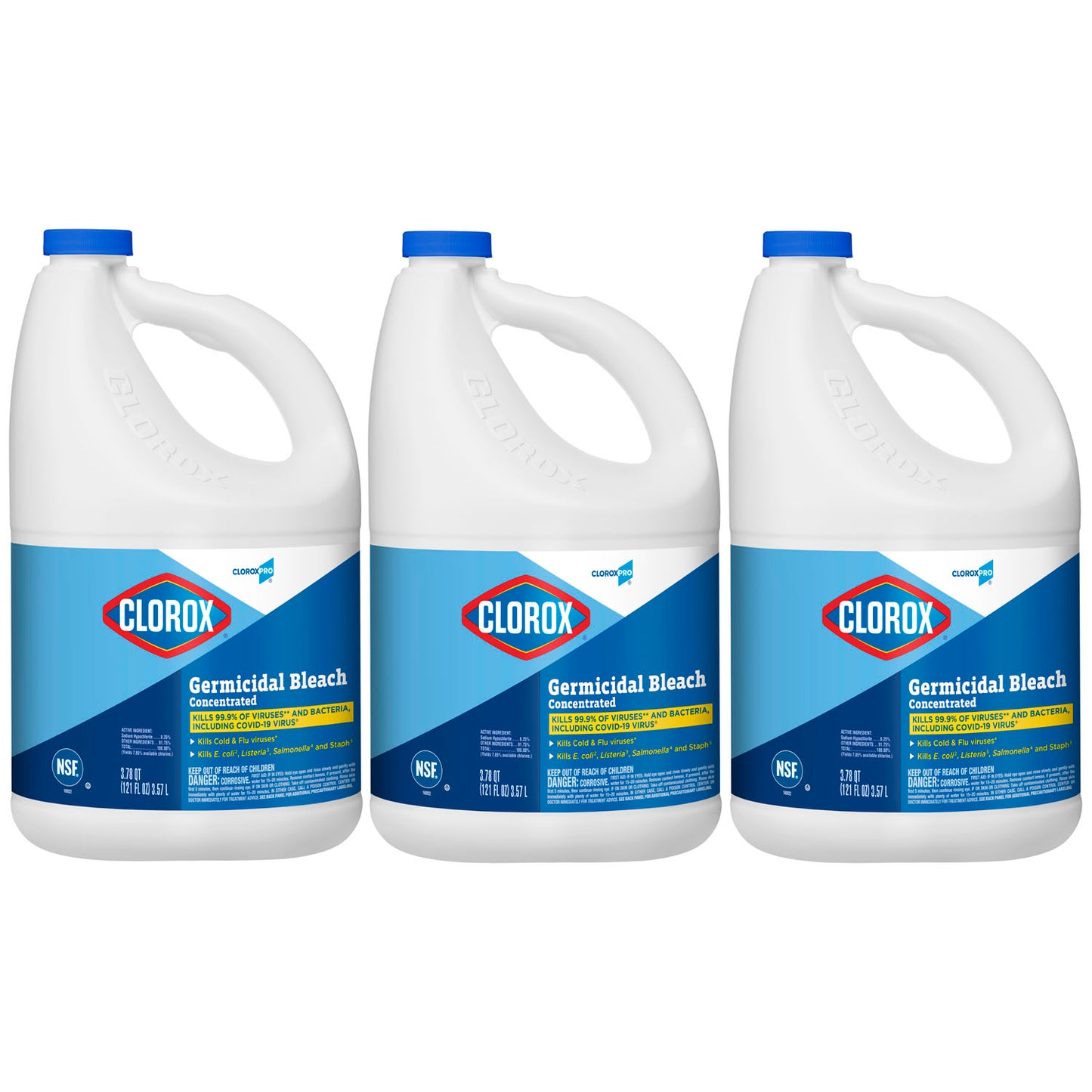 CloroxPro™ Clorox® Germicidal Bleach, Concentrated, 121 fl oz Bottle, 3/cs (56 cs/plt)