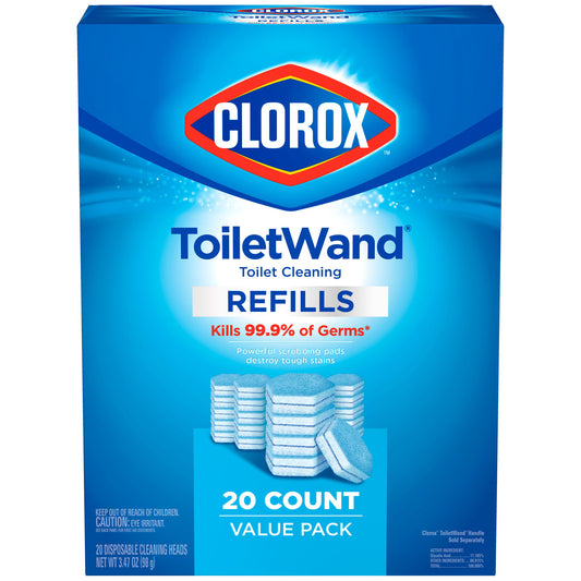 Clorox® ToiletWand® Disinfecting Refill Disposable Wand Heads, 20 Count, 4/cs
