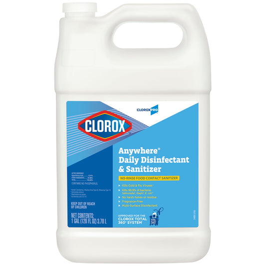 CloroxPro™ Anywhere® Daily Disinfectant and Sanitizing Bottle, 128 fl oz, 4/cs