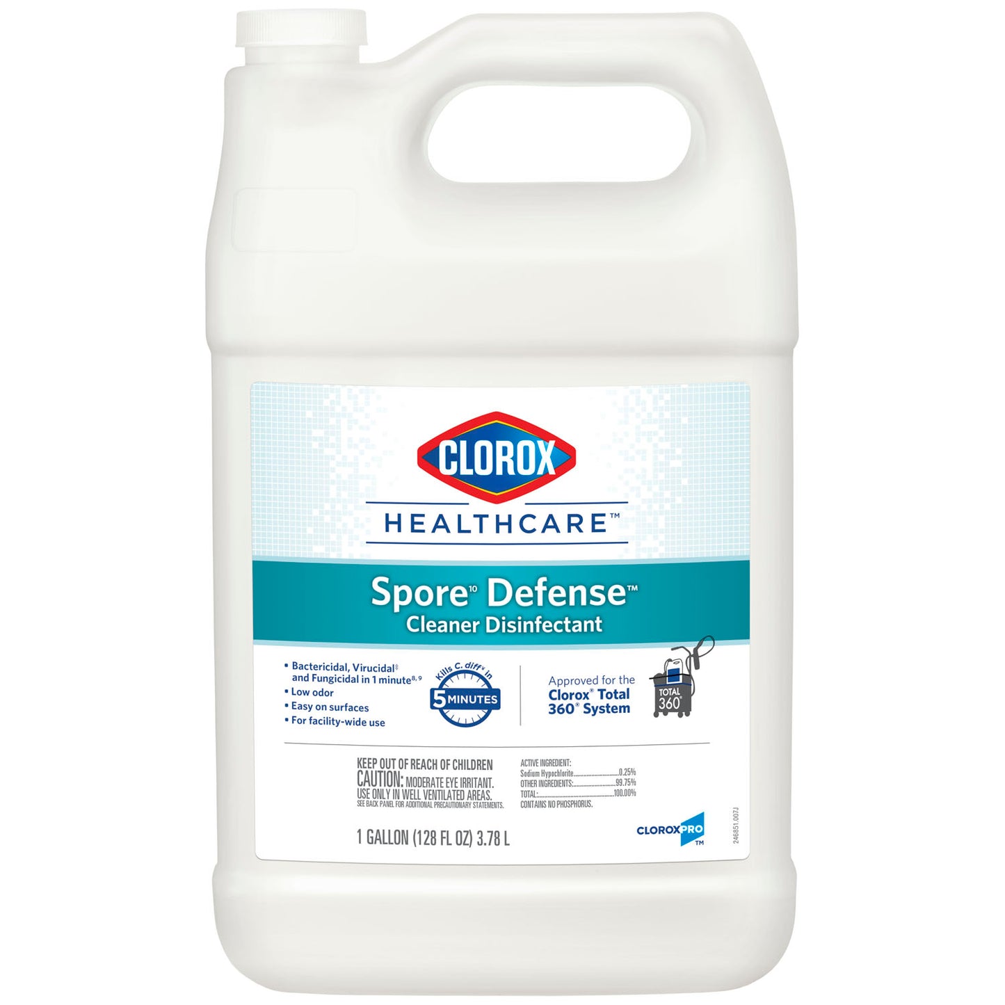 Clorox Healthcare® Spore10 Defense Cleaner Disinfectant, Refill Bottle, 128 oz, 4/cs (36 cs/plt)