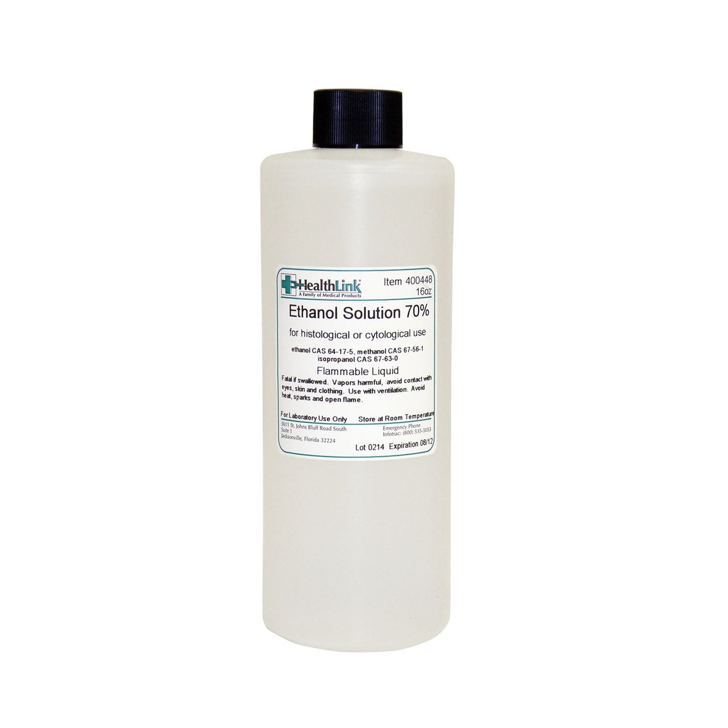 Ethanol Solution, 70%, 16 oz (Item is Non-Returnable)