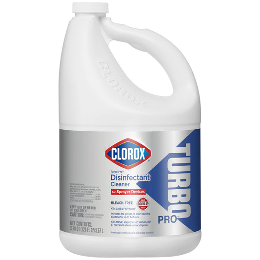 Clorox Turbo Pro™ Disinfectant Cleaner for Sprayer Devices, Bleach-Free, Kills Cold and Flu Viruses‡ and COVID-19 Virus*, 121 oz, 3/cs (56 cs/plt)