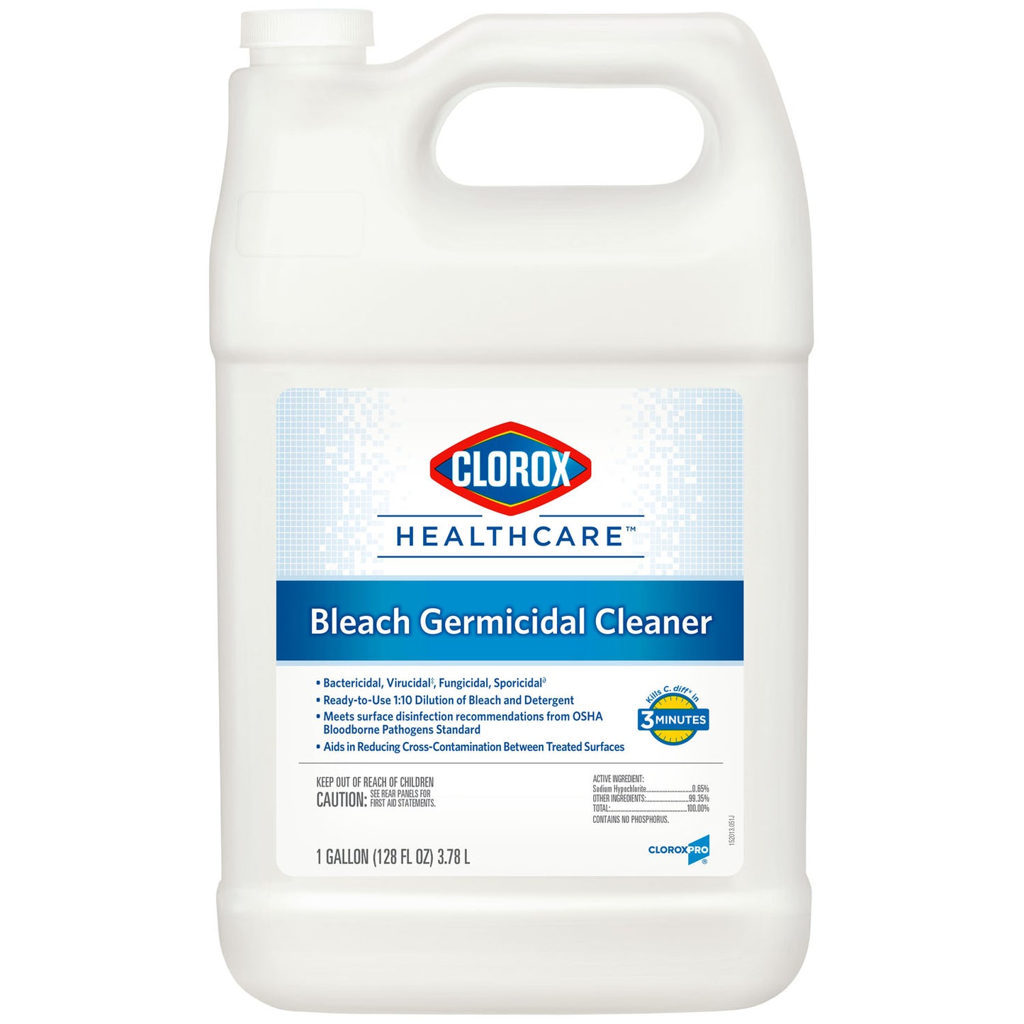 Clorox Healthcare® Bleach Germicidal Cleaner Refill, Gallon, 4/cs (39 cs/plt)