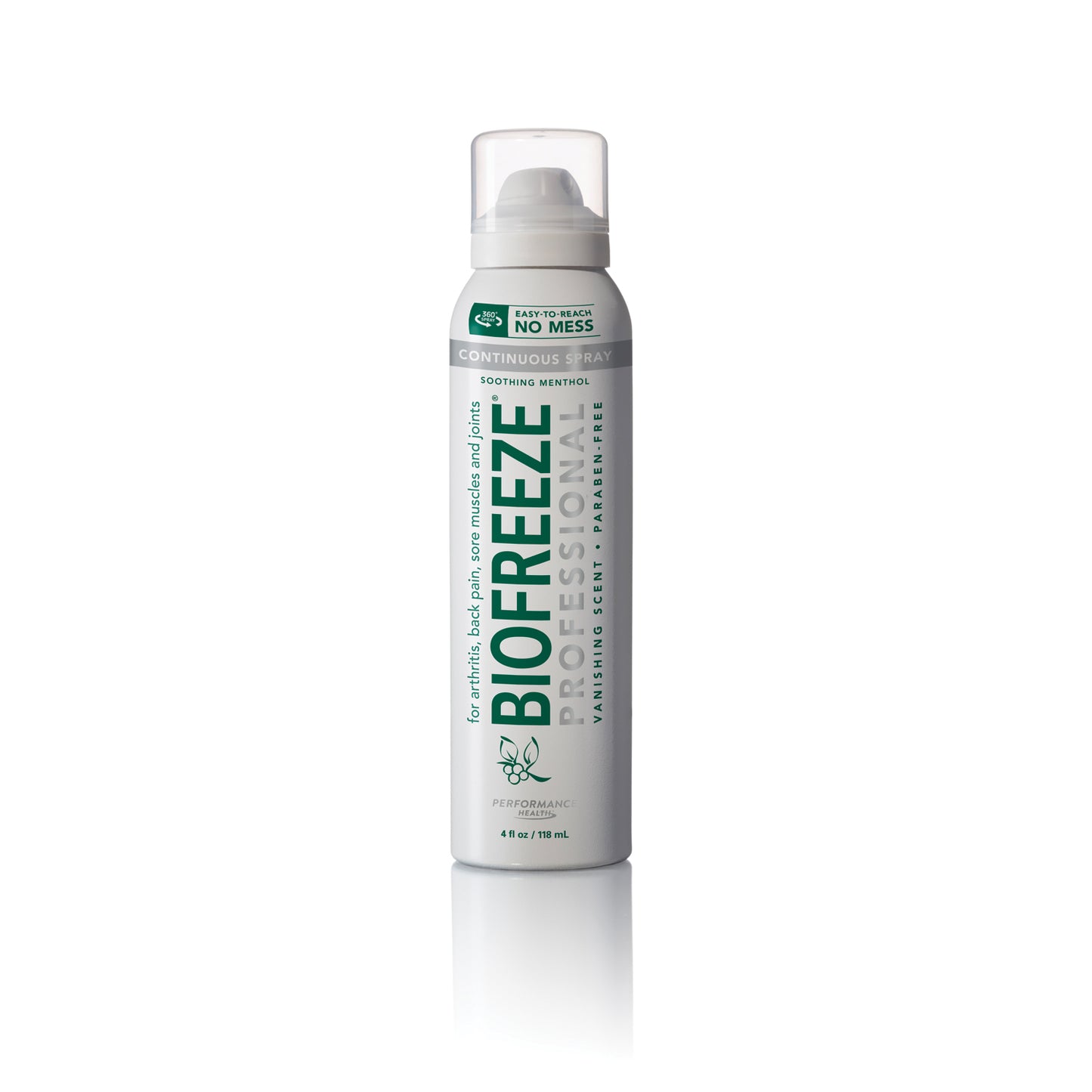 Biofreeze® Professional, 4 oz 360° Spray, 12/bx (Item on Manufacturer Backorder - Inventory L (36 bx/plt) (091625)