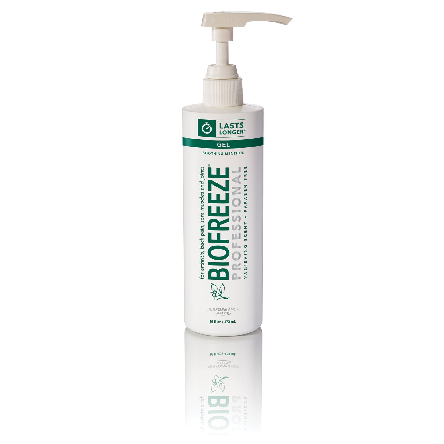 Biofreeze® Professional, 16 oz Gel Pump, Green, 24/cs (091787)