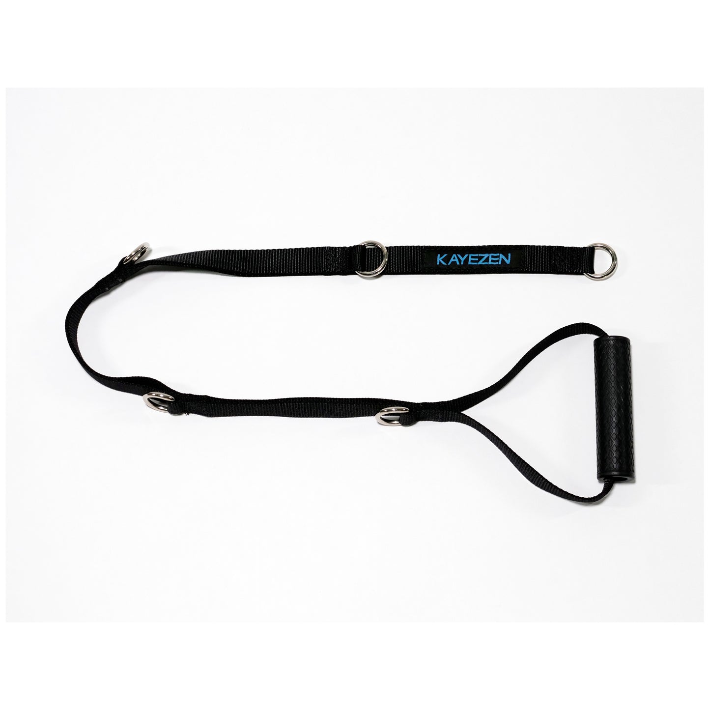 Long Strap Loop Handle, w/ 5 Rings Along Strap for Variety of Movements, Attach to VECTOR System w/ Carabiner for Exercises, 41"L w/ 6”W Hard Handle, Durable Black Nylon (Cannot be sold through any site ie Amazon, Jet, e-bay, woo (Sold as a single handle)