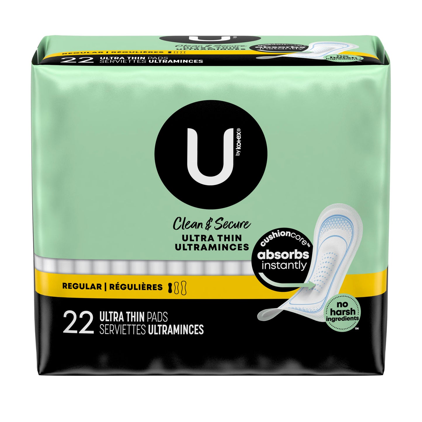 Kotex® Ultra Thin Maxi Pads, 22/pk, 8 pk/cs