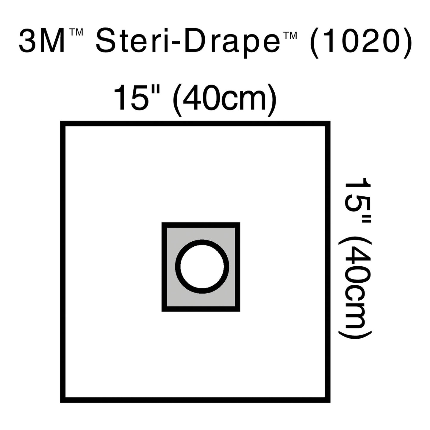 Small Drape with Adhesive Aperture, 15" x 15", 10/bx, 4 bx/cs (Continental US+HI Only)