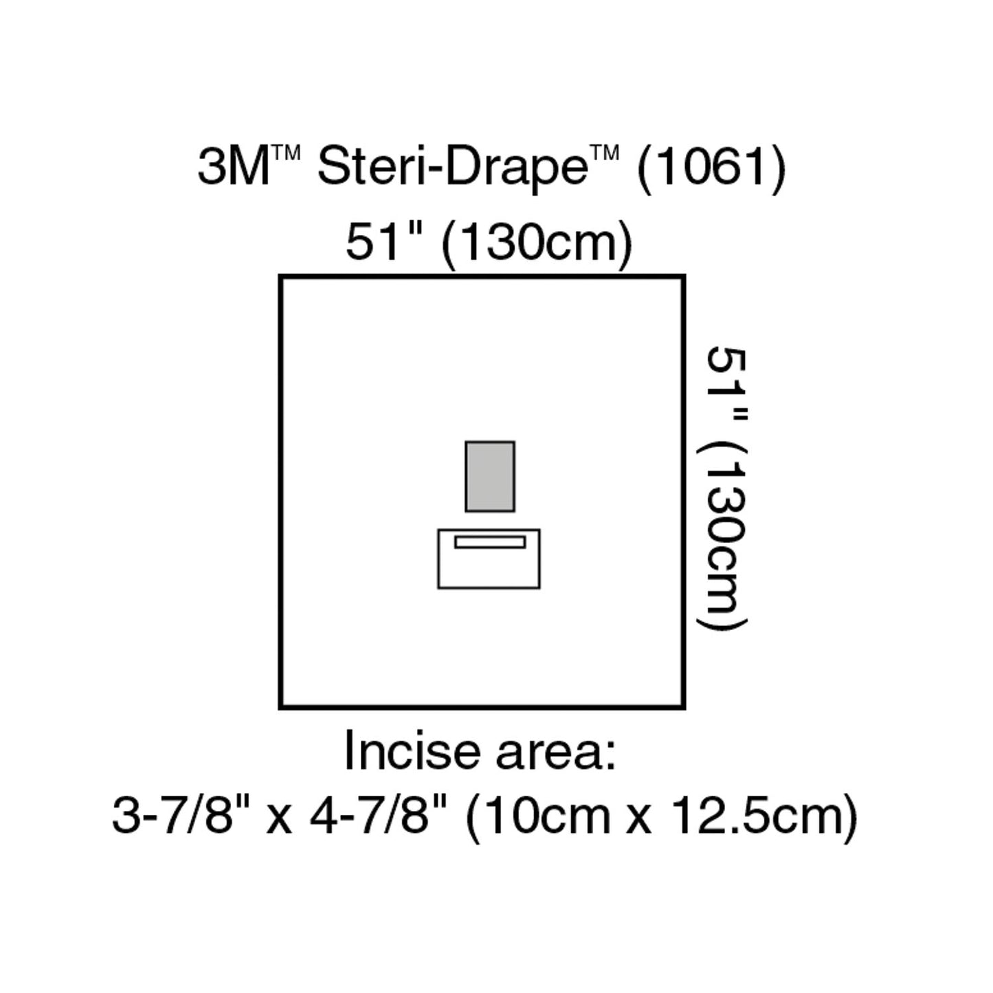 Medium Drape with Incise Film & Pouch, 51" x 51", 10/bx, 4 bx/cs (Continental US+HI Only)