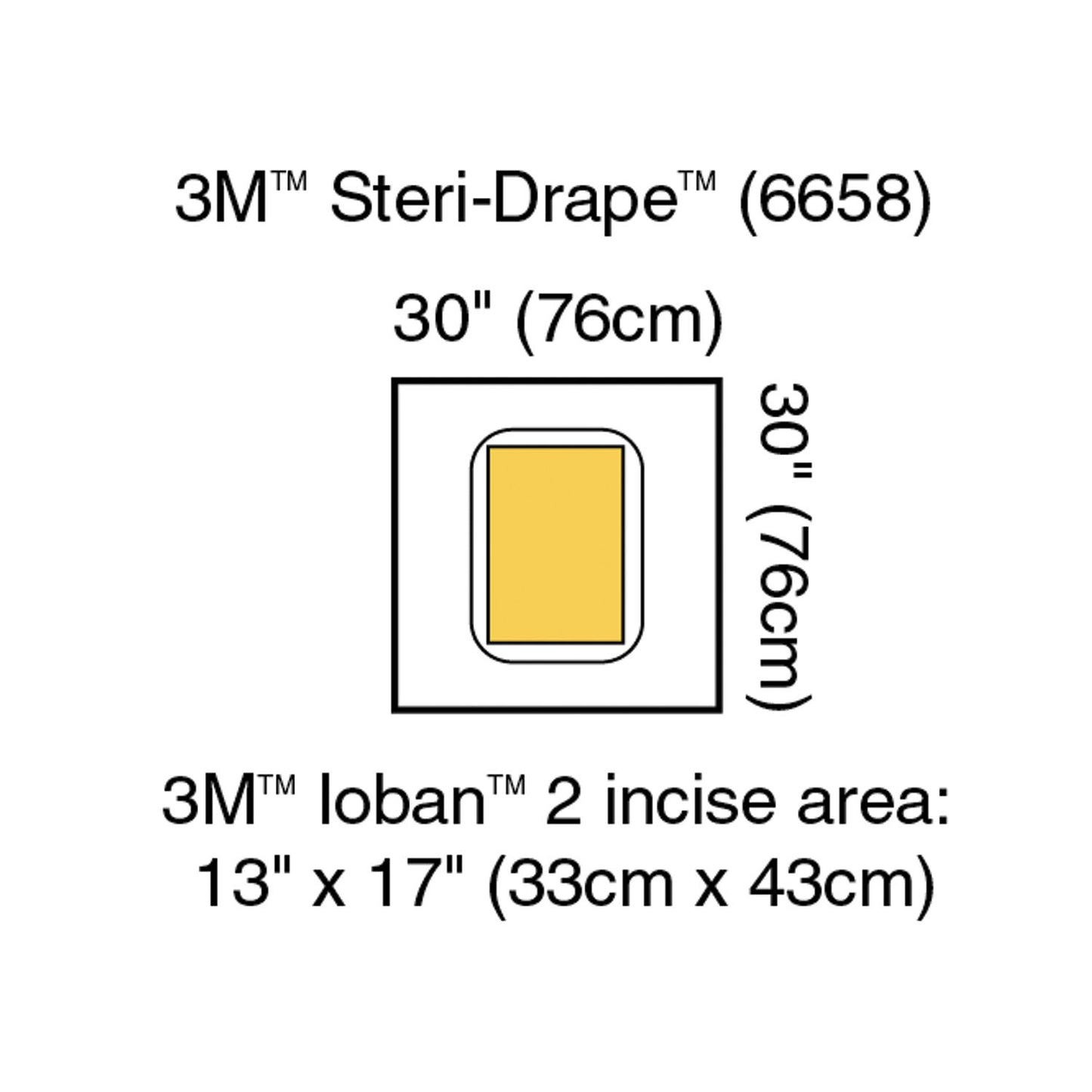 Surgical Drape Pouch, 30" x 30", Incise 13" x 17", 5/bx, 4 bx/cs (Continental US+HI Only)