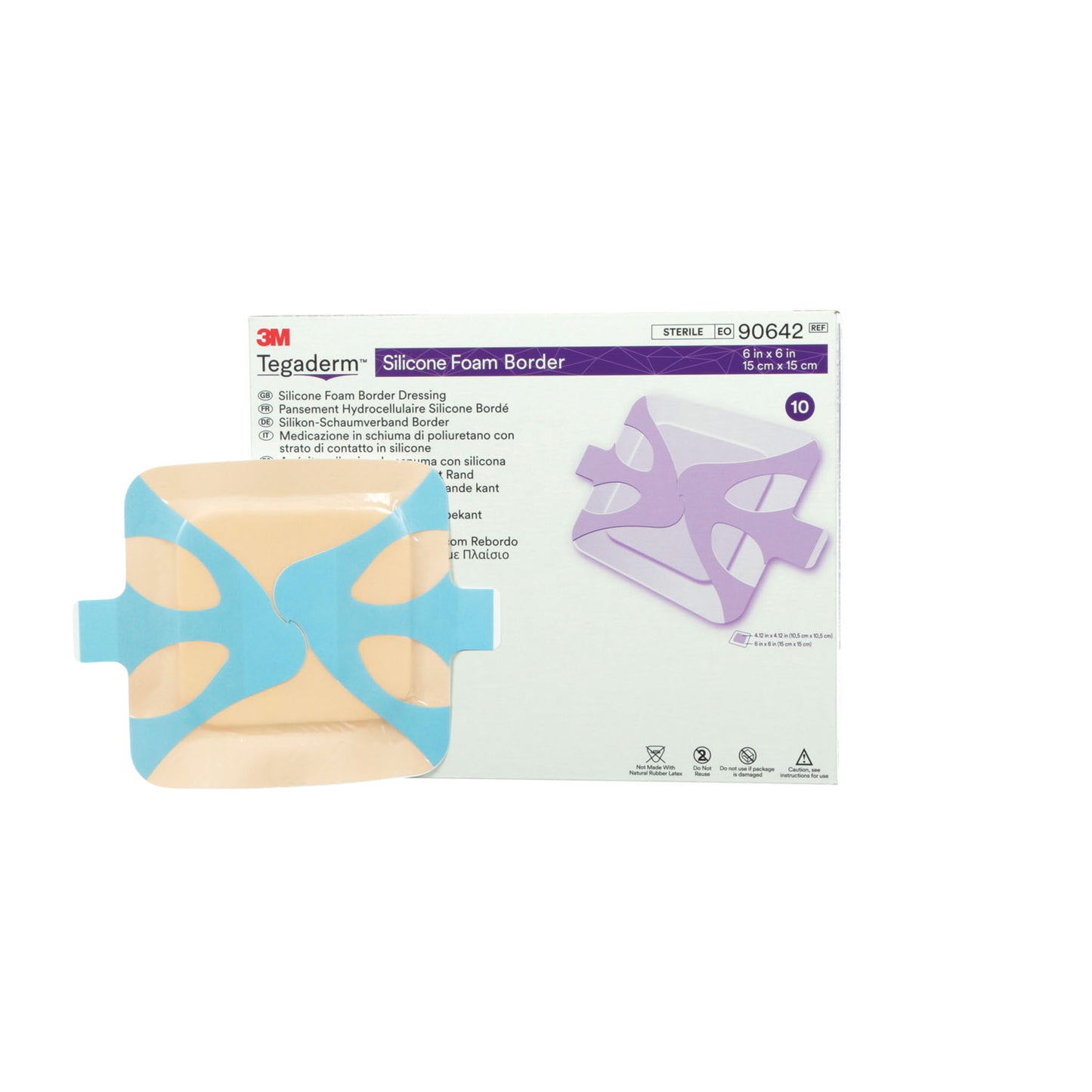 Foam Border Dressing, 6" x 6", 10/bx, 4 bx/cs (70 cs/plt) (Continental US+HI Only)