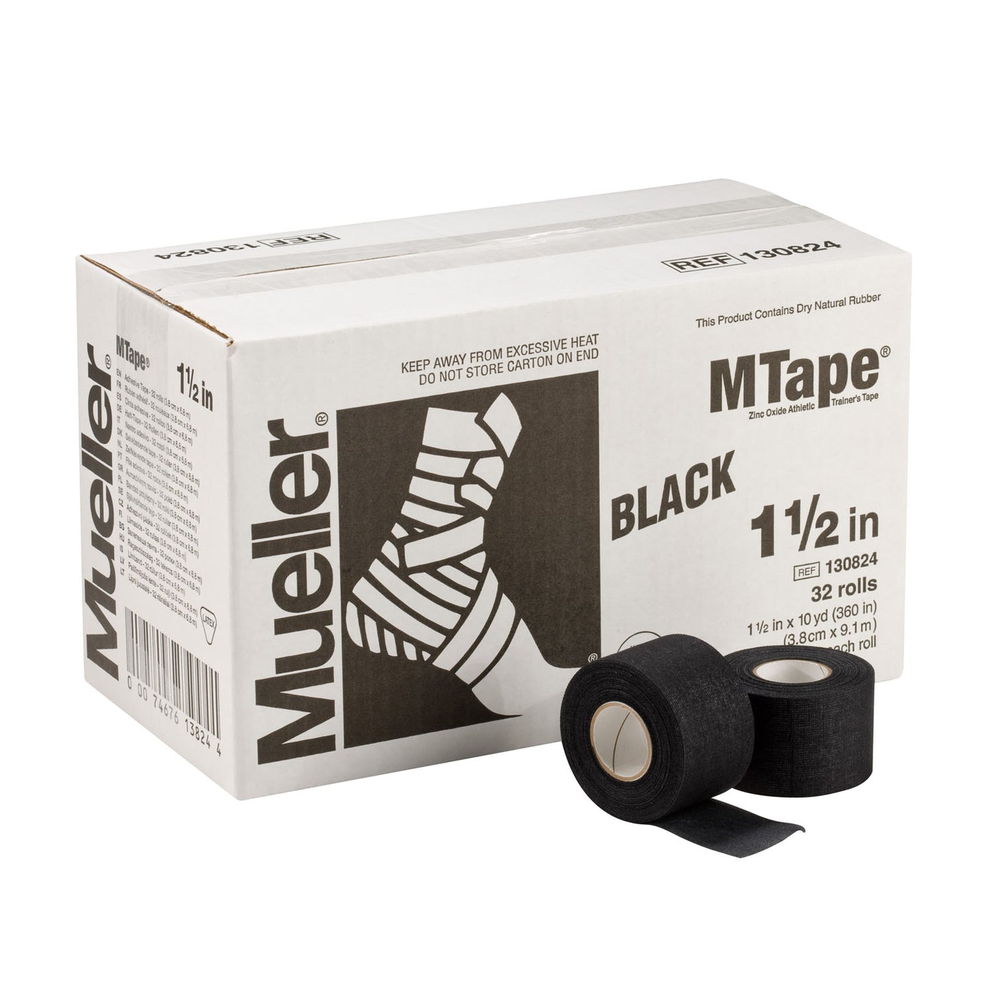 1.5" x 10 yds, Black, 32 rolls/cs