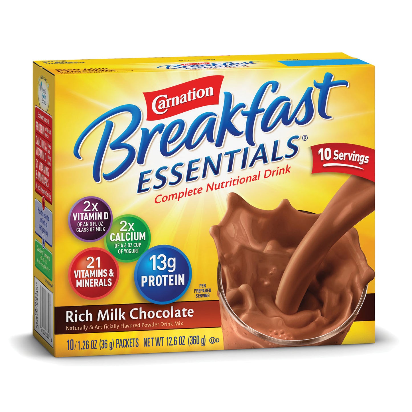 Carnation® Instant Breakfast, Chocolate, 10/bx, 6 bx/cs (Products cannot be sold on Amazon.com or any (Minimum Expiry Lead is 90 days; Non-Returnable)