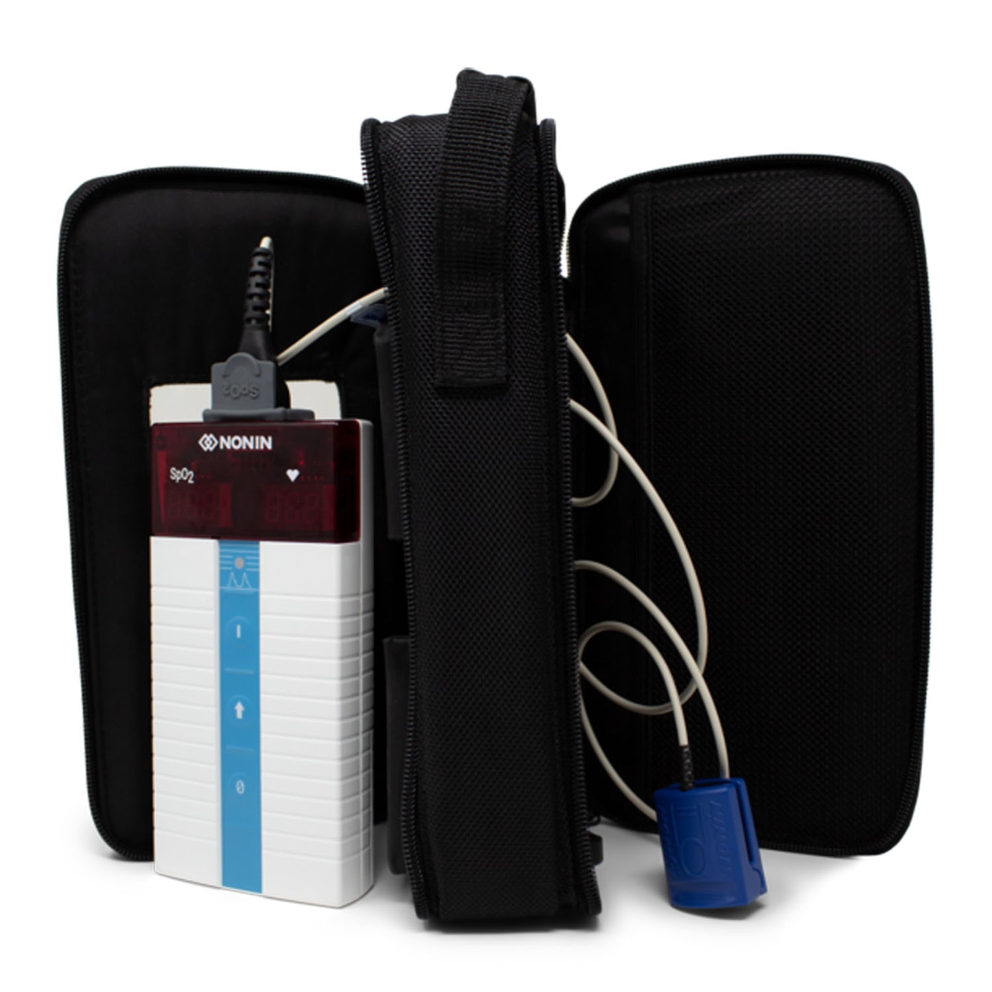 Carrying Case, Black (for use with 8500/9800 Series - Holds 8500/9840 Monitor, Ssensors and 9840/8500 Airway Adapter Tubes)