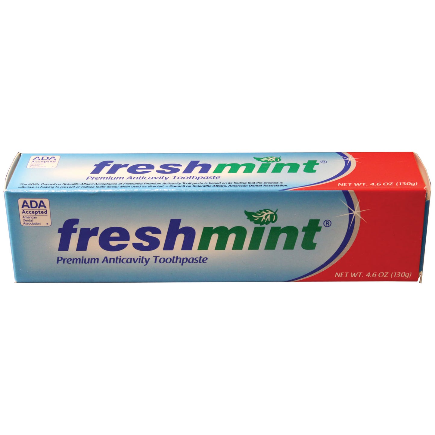 Freshmint Premium Anticavity Toothpaste, 4.6 oz, ADA Approved, 24/cs (Not Available for sale into Canada)
