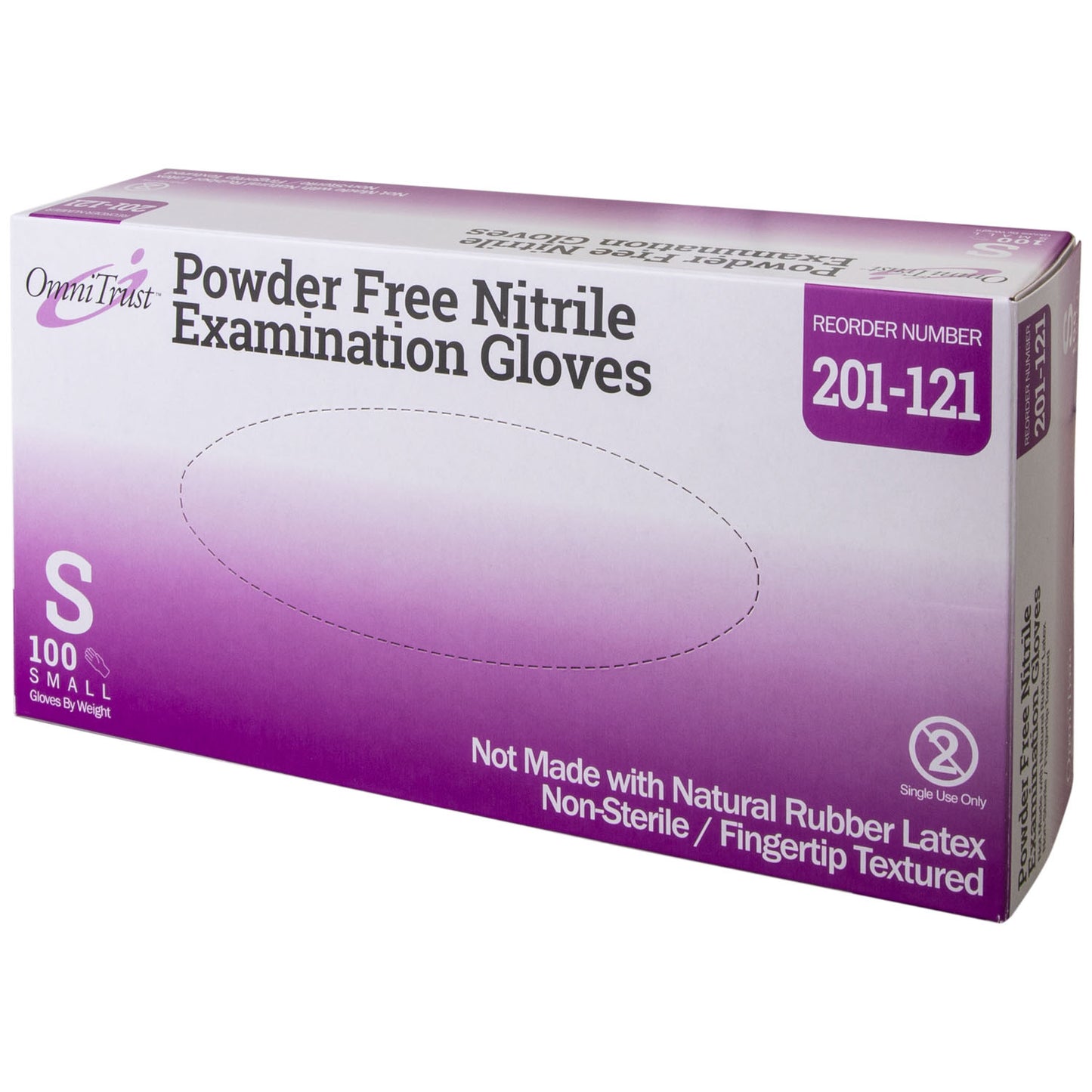 Exam Glove, Nitrile, Small, Textured Fingers, Blue, Powder Free , 100/bx, 10 bx/cs (PF)