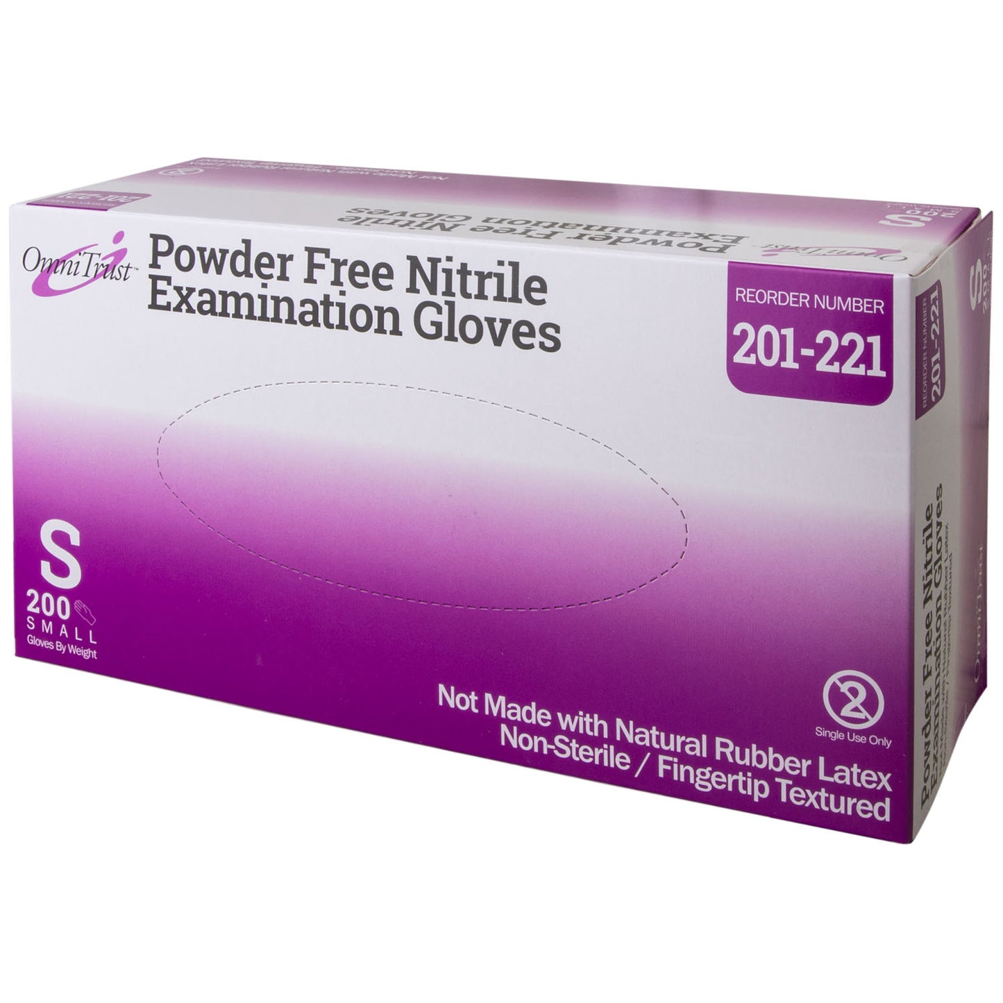 Exam Glove, Nitrile, Small, Textured Fingers, Blue, Powder Free , 200/bx, 10 bx/cs (PF) (50 cs/plt)
