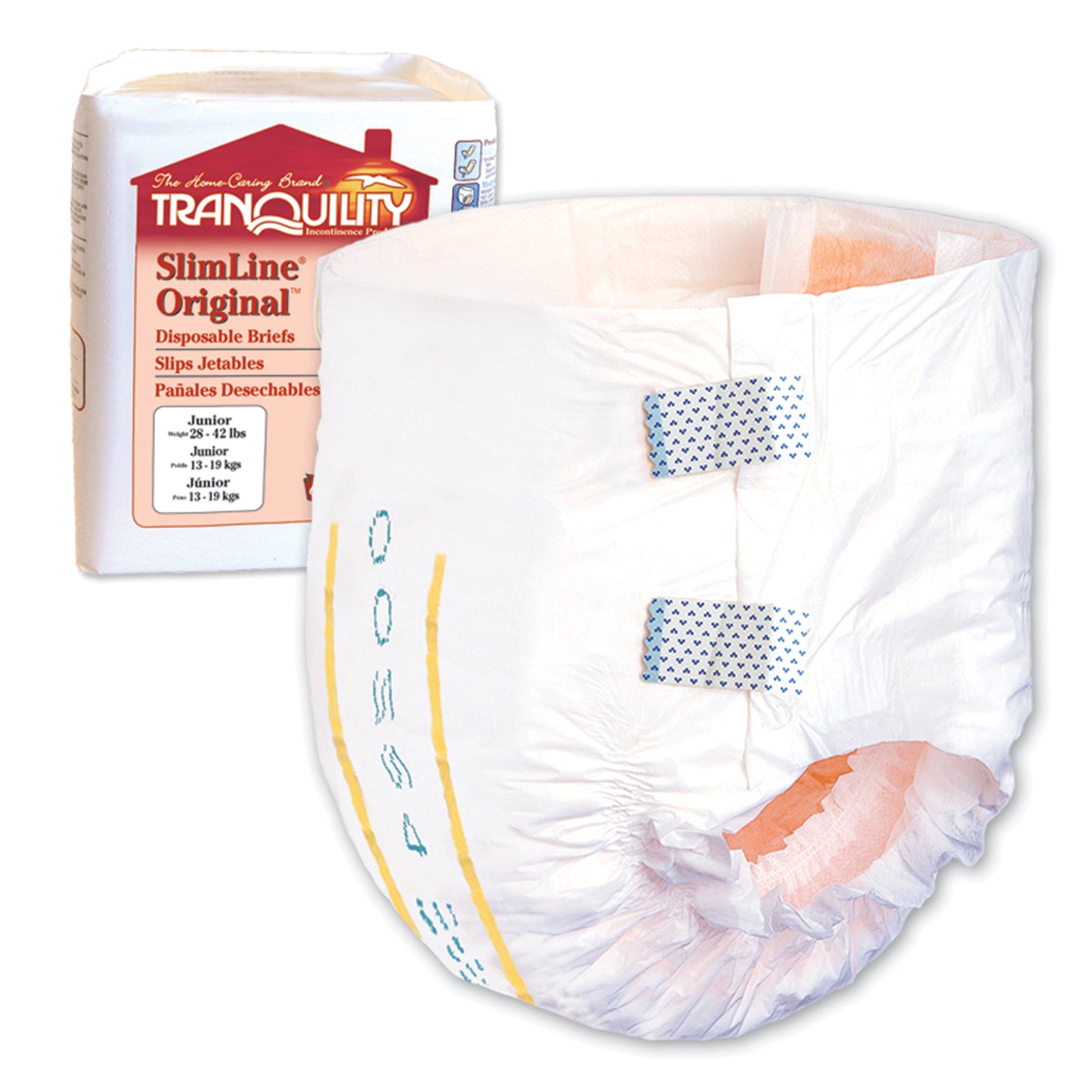 Brief, Junior, 28-42 lbs, 10.2 fl oz Capacity, 12/bg, 10 bg/cs