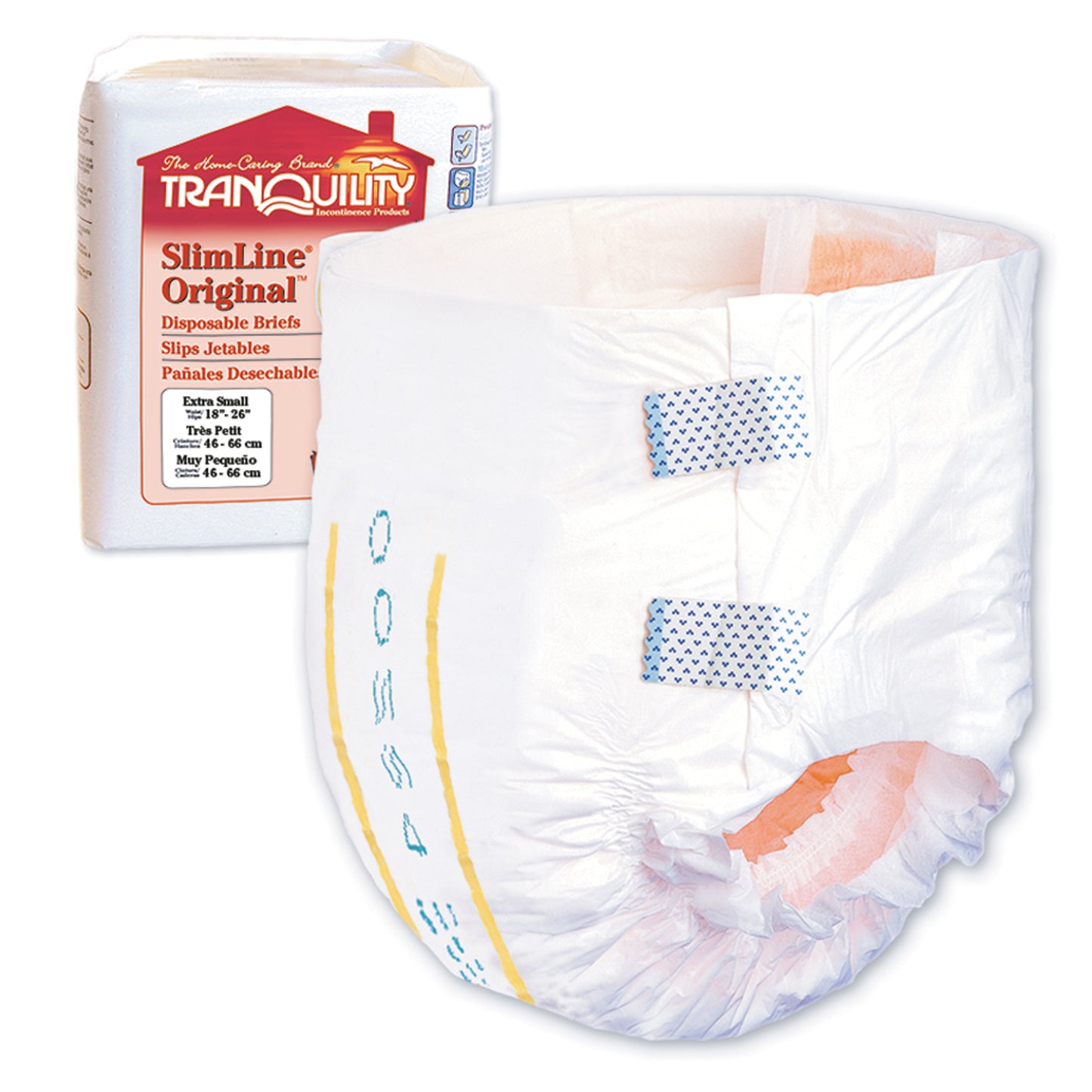Brief, X-Small Adult, 18" to 26", 10.9 fl oz Capacity, 10/pk, 10 pk/cs (30 cs/plt)