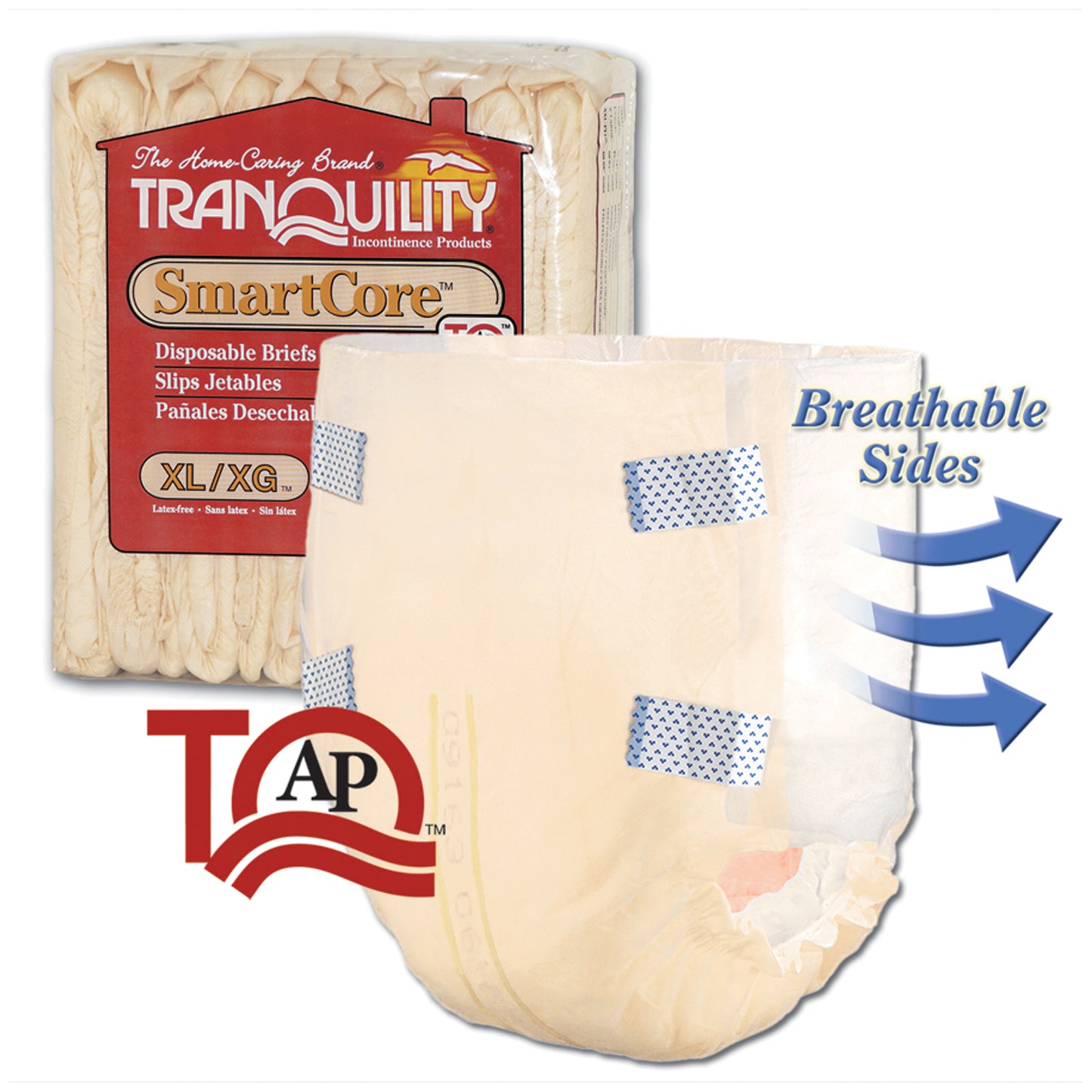 Brief, X-Large Adult, 56"-64", 29.0 fl oz Capacity, 12/pk, 6 pk/cs