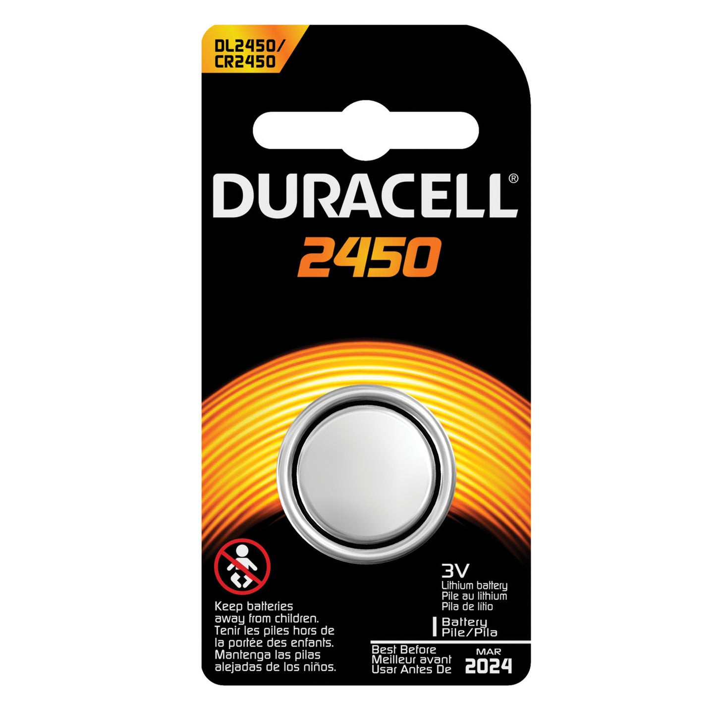 Battery, Lithium, Size DL2450, 3V, 6/bx (UPC# 66186)