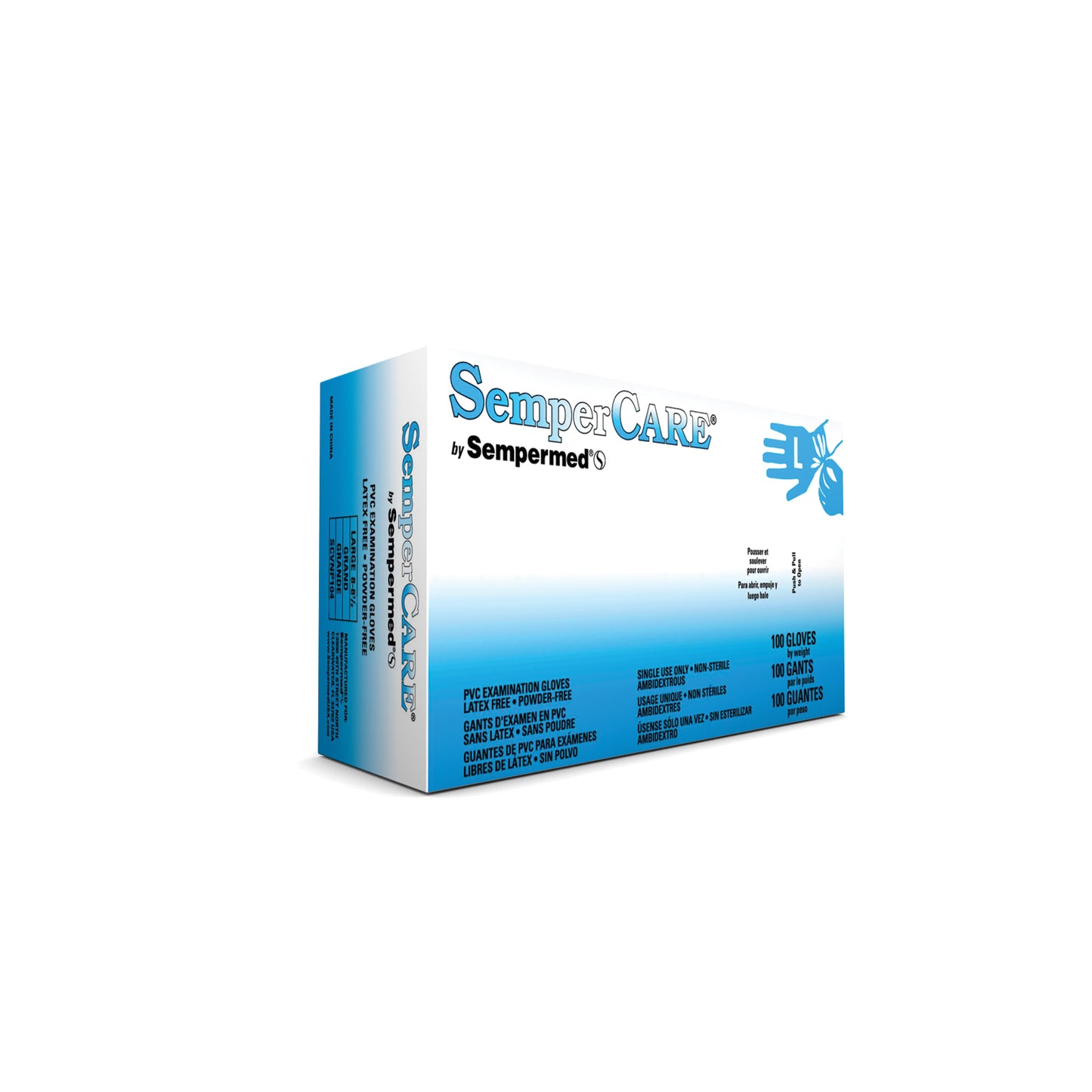 Exam Glove, Vinyl, Smooth, Large, Powder Free , Beaded Cuff, Ambidextrous, 100/bx, 10 bx/cs (PF) (70 cs/plt)