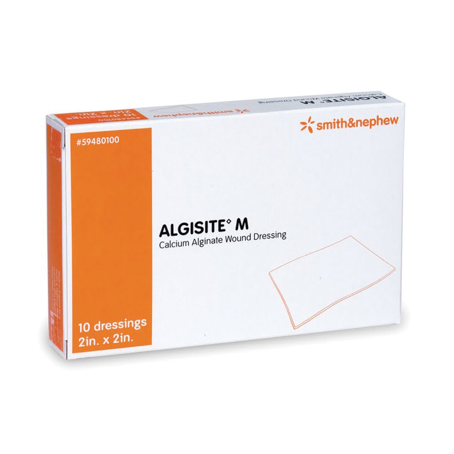 Calcium Alginate Dressing, 2" x 2", 10/pkg, 10 pkg/cs