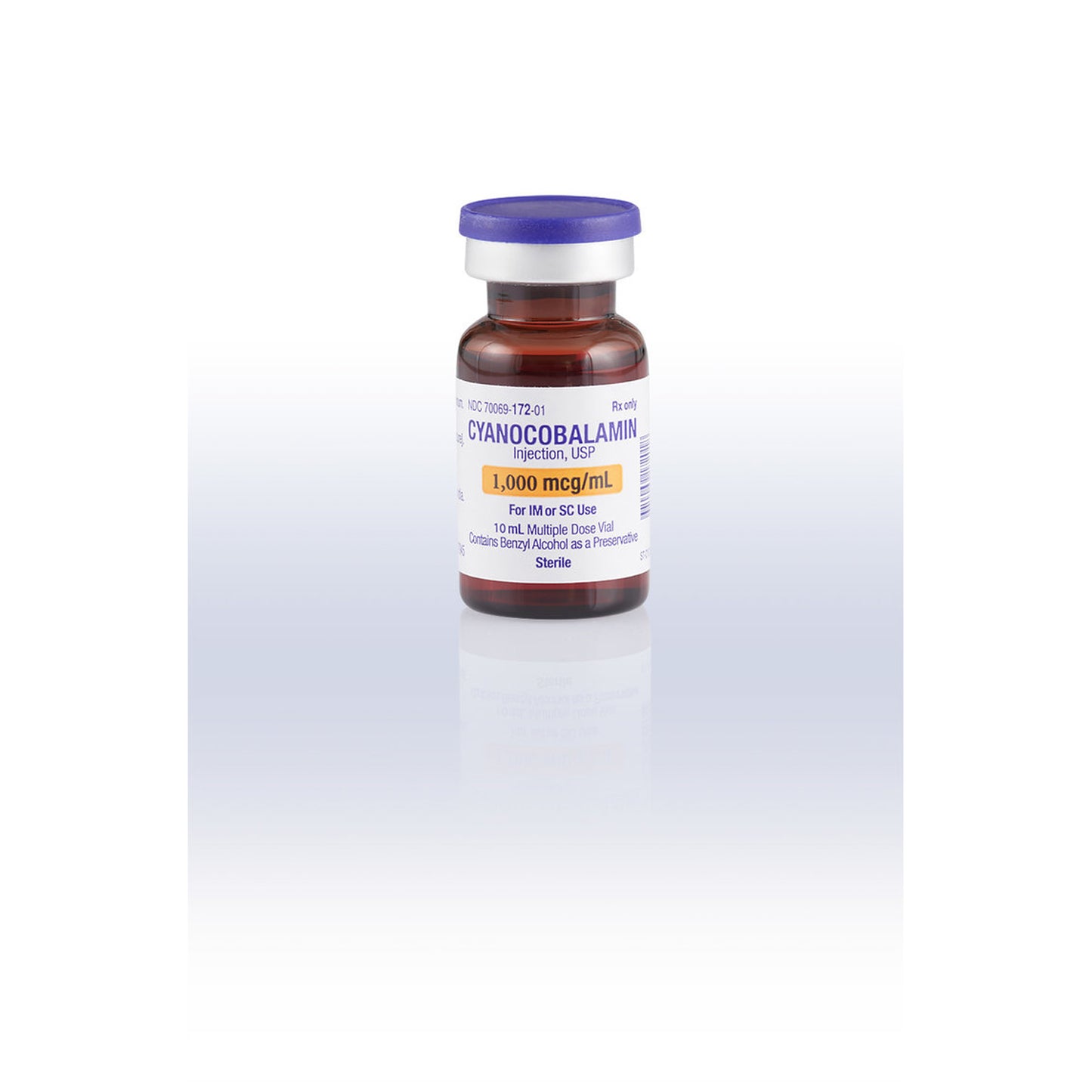 Cyanocobalamin Injection , 10,000 mcg/10 mL 10/cs (AK Vibisone/Vitamin B-12) (Rx) (Product is Non-Returnable)