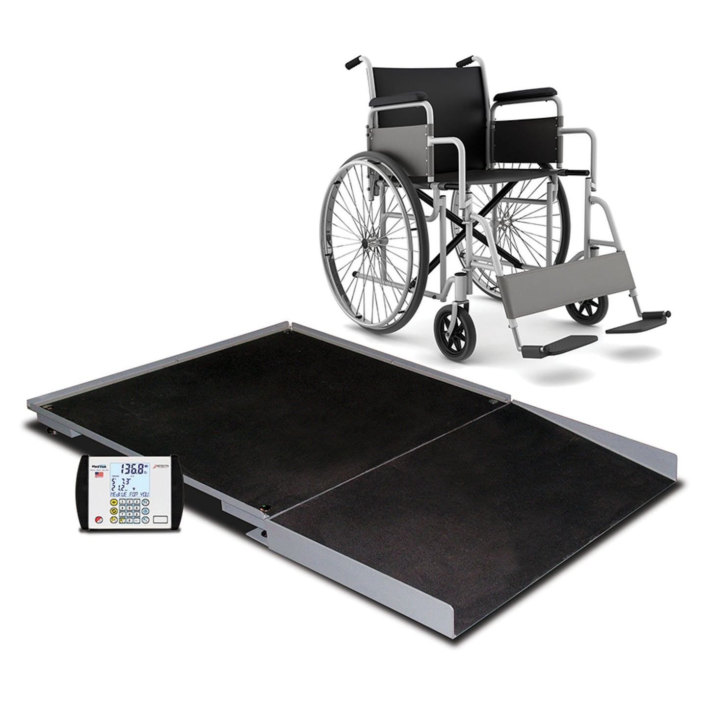 Floor Scale, 4' X 4', 1000 lb Capacity, Ramp, MV1 Indicator
