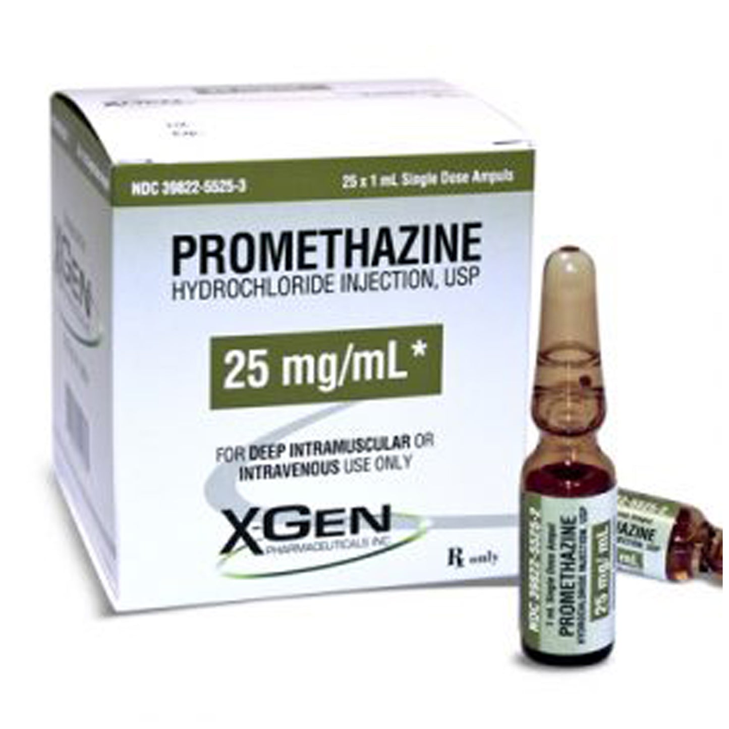 Promethazine Hydrochloride Injection, USP , Ampul, 1mL, 25/ctn (25 mg/mL) (Rx) (Product is Non-Returnable)