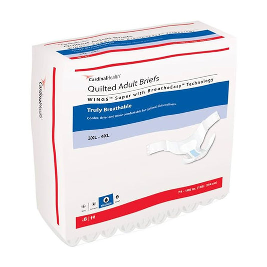 CARDINAL HEALTH WINGS™ ADULT BRIEFS ULTRA QUILTED HEAVY ABSORBENCY