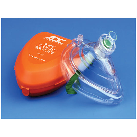CPR Valve Mask Resuscitator In Case, Orange