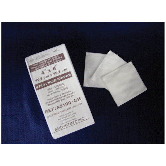 General Usage, 4" x 4", 4 Ply, Non-Sterile, 200/pk, 10 pk/cs