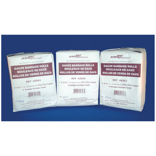 Gauze Bandage, 3" x 131", Non-Sterile, 12/pk, 8 pk/cs