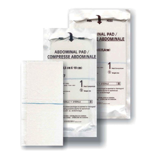 Abdominal Pad, 5" x 9", Non-Sterile, Sealed Ends, 576/cs