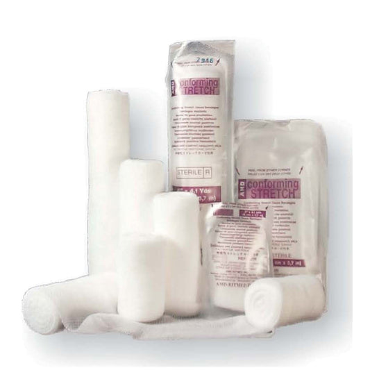 Conforming Bandage, 4" x 4.1 yds, White, Sterile, 12/bg, 8 bg/cs (020350)