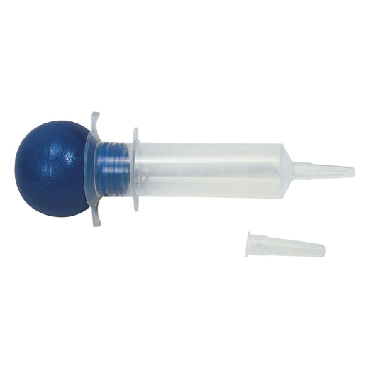 Bulb Irrigation/ Feeding Syringe, 60cc, Catheter Tip with Tip Protector, Non-Sterile, 50/cs