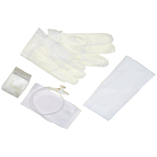 Catheter Kit, 14FR, Pop-Up Solution Cup & 1 pr of Vinyl Gloves, 50/cs (70 cs/plt)