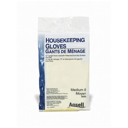 Housekeeping Gloves, X-Large, 12" Length, 1 pr/pkg, 12 pr/bx, 12 bx/cs