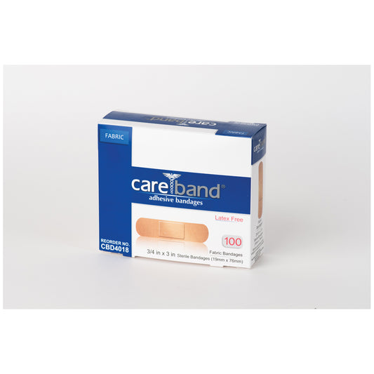 Fabric Strip Bandage, ¾" x 3", Latex Free , 100/bx, 12 bx/cs (LF)