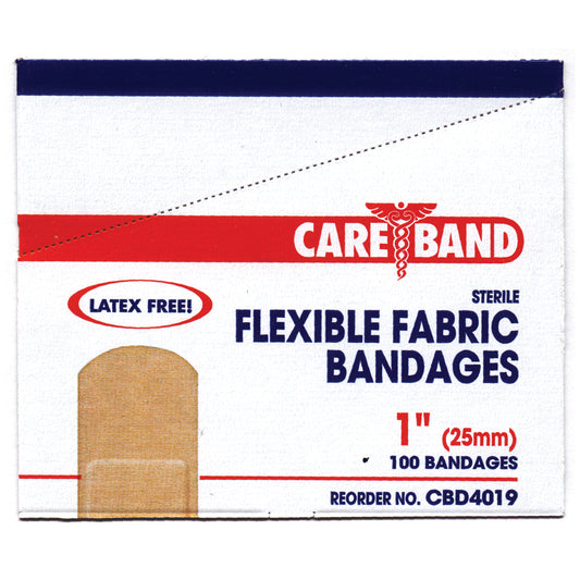 Fabric Strip Bandage, 1" x 3", Latex Free , 100/bx, 12 bx/cs (LF)
