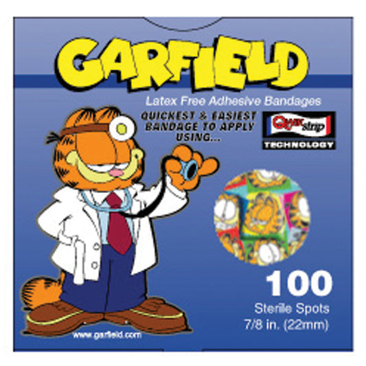 Garfield Adhesive Bandages, 7/8" Spots, Latex Free , 100/bx, 12 bx/cs (LF)