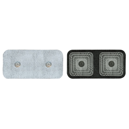 Electrode, 2" x 4" Rectangle, Dual Snap, 2/pk, 10 pk/bg, 1 bg/cs