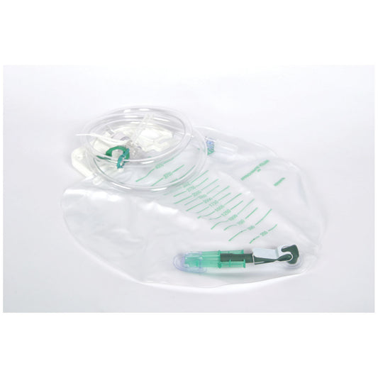 Drainage Bag, Anti-Reflux Chamber, 2000mL Capacity, Hook Hanger/ String Hanger, Latex Free , 20/cs (LF)