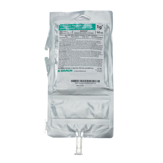 1g Cefepime For Injection USP & Dextrose Injection, 50mL , 24/cs (Rx) (Item is Non-Returnable) (Continental US+HI Only, Excluding IN and ND)