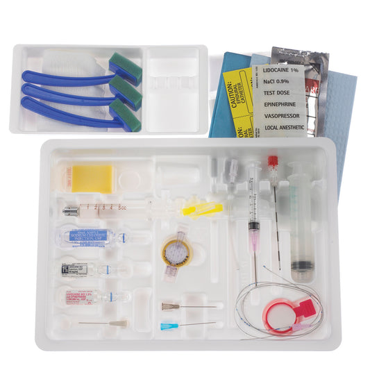 Continuous Full Epidural Tray, 18G x 3½" Hustead Needle, 20G Closed Tip Catheter, Clear Plastic Fenestrated Drape & Drugs , 10/cs (Rx) (Item is Non-Returnable) (Continental US+HI Only, Excluding IN and ND)