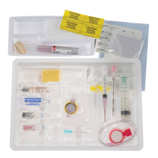 Continuous Epidural Tray, 18G x 3½" Tuohy Needle, 20G Closed Tip Catheter & DuraPrep Surgical Solution , 10/cs (Rx) (Item is Non-Returnable) (28 cs/plt) (Continental US+HI Only, Excluding IN and ND)